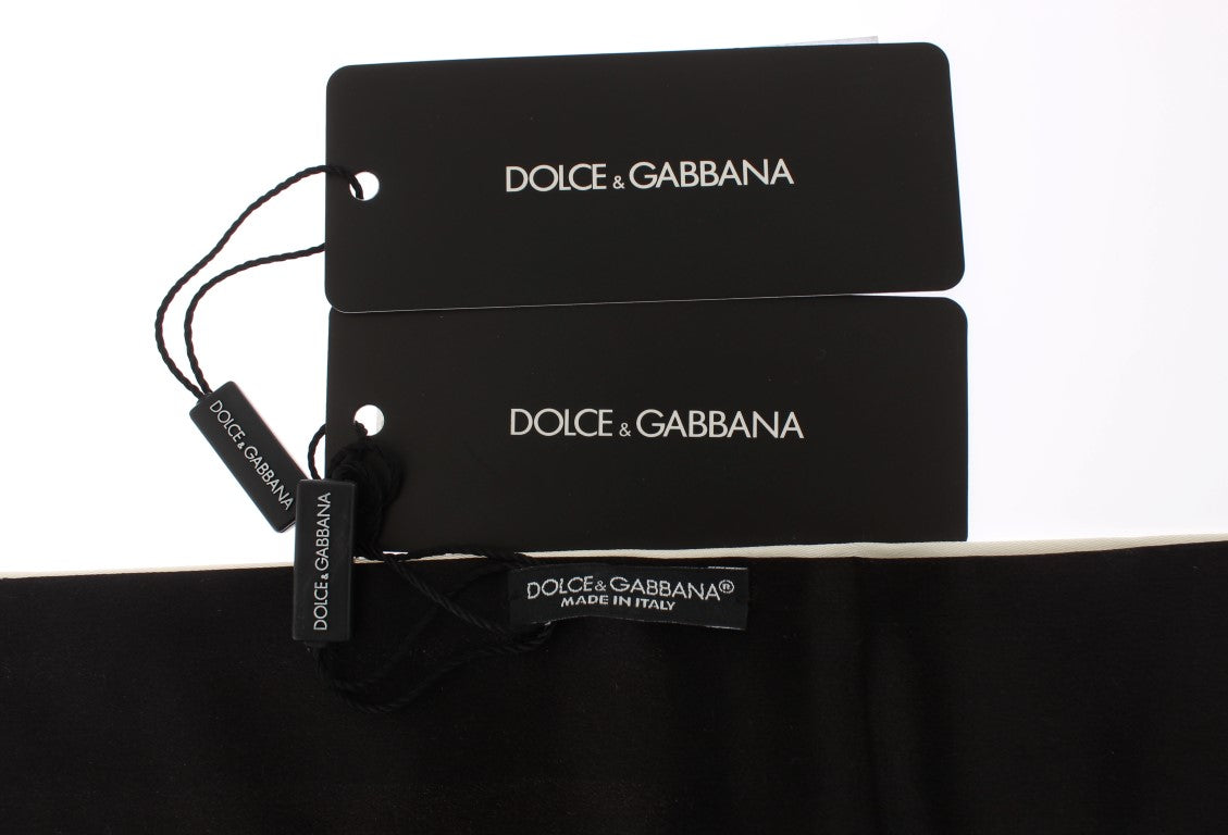 Dolce & Gabbana White Wide Belt Silk Cummerbund