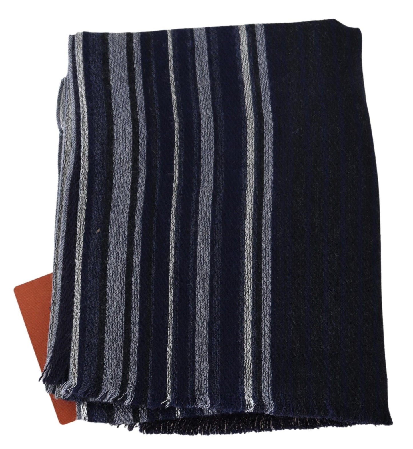 Missoni Multicolor Wool Striped Unisex Wrap Fringes Shawl