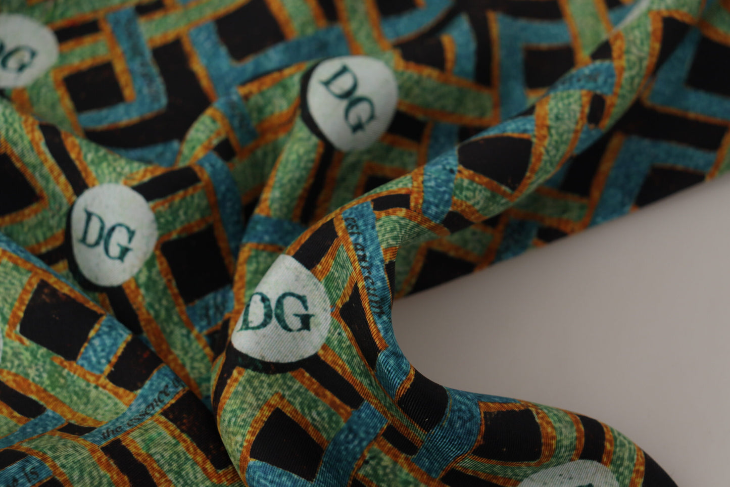 Dolce & Gabbana Multicolor DG Logo Shawl Warm Neck Wrap Fringe Scarf