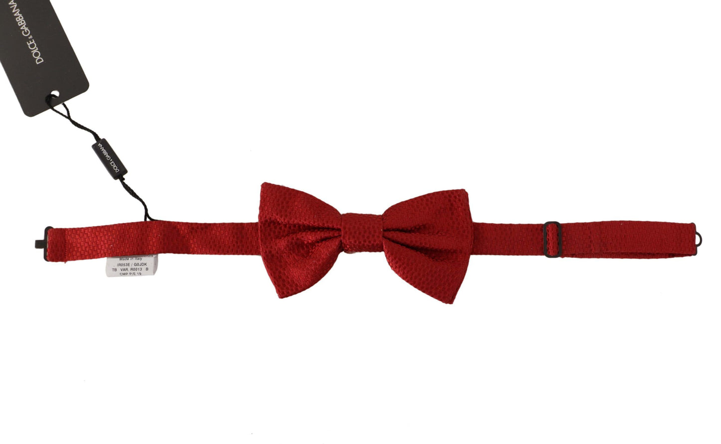 Dolce & Gabbana Red 100% Silk Slim Adjustable Neck Papillon Tie
