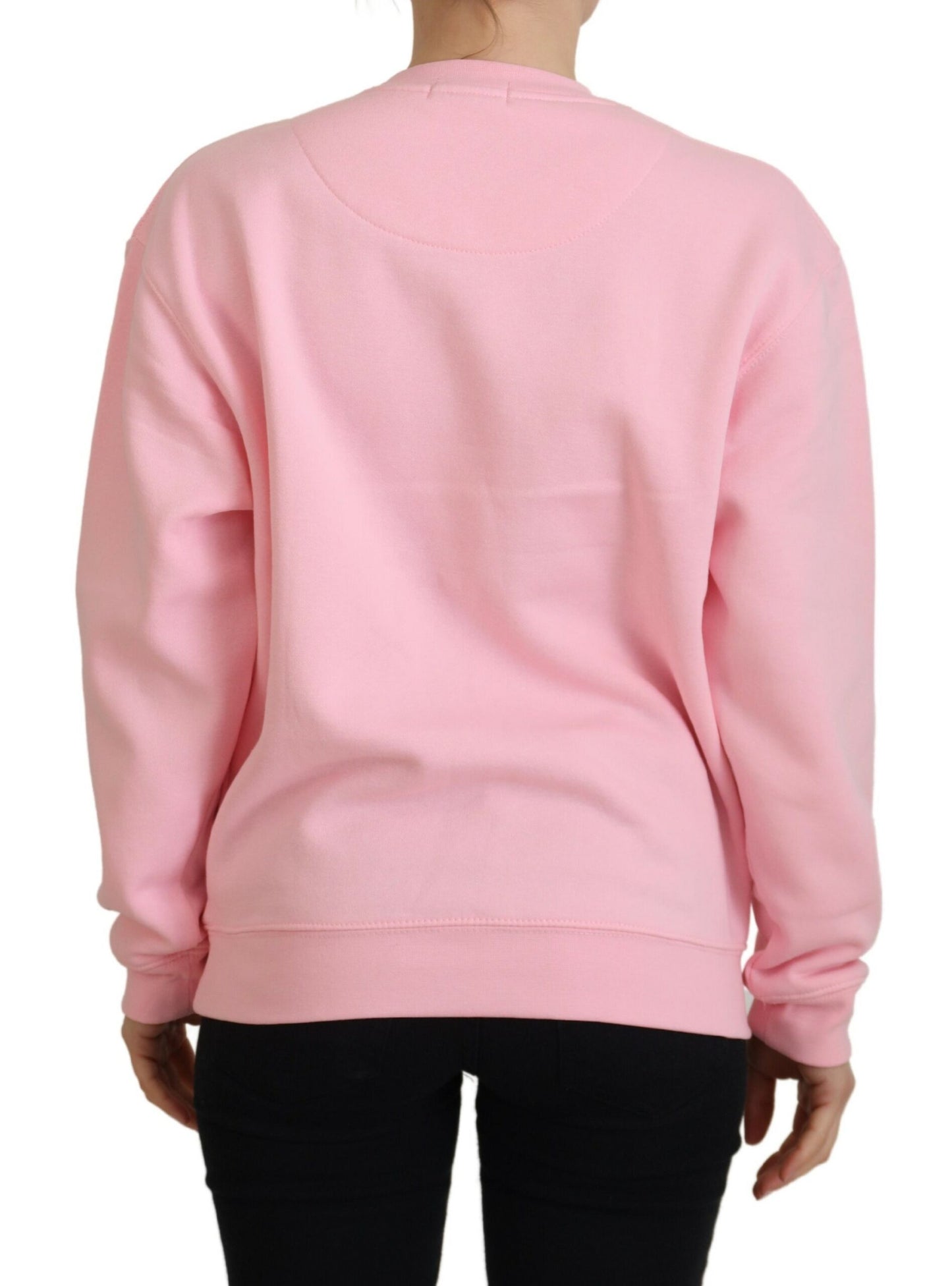 Philippe Model Pink Printed Long Sleeves Pullover Sweater