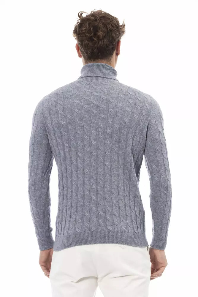 Alpha Studio Light Blue Viscose Sweater