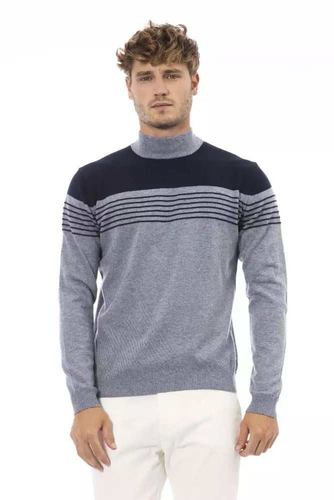 Alpha Studio Soft Blend Mock Neck Men's Sweater