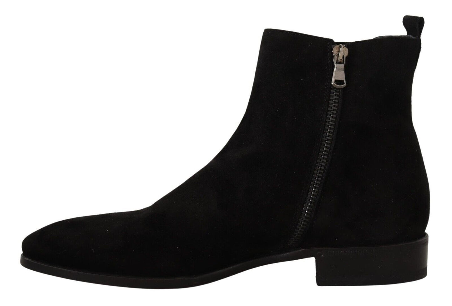 Dolce & Gabbana Black Suede Leather Chelsea Mens Boots Shoes