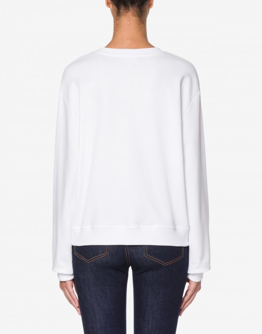Love Moschino White Cotton Sweater